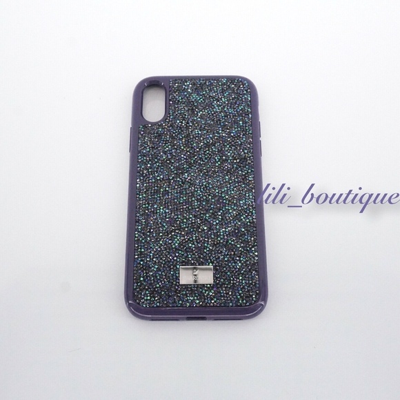 NIB New Swarovski 5478874 Glam Rock Smartphone Case Cover iPhone XR Purple Multi - Picture 2 of 10